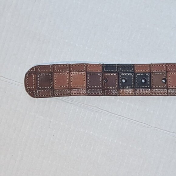 Robert Graham Appaloosa Patchwork Leather Belt 38/95 Sz 38 NWT - Picture 3 of 7